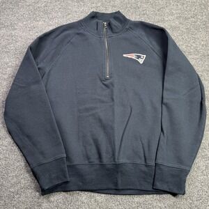 New England Patriots OTS Quarter Zip Mens XL Navy Blue Football Fleece